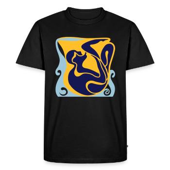 Love your vessel. Self-love and body acceptance - Men's Premium Organic T-Shirt - black - Front - Nico (187cm)