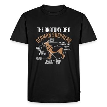 Anatomie berger allemand - T-shirt Premium bio Homme - noir - Devant - Nico (187cm)