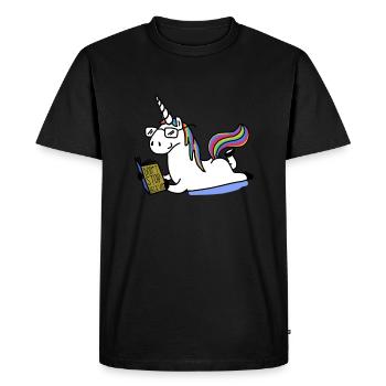 Unicorn Unicorn Cartoon - T-shirt Premium bio Homme - noir - Devant - Nico (187cm)