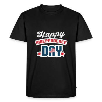 Independence Day 4 juillet - T-shirt Premium bio Homme - noir - Devant - Nico (187cm)