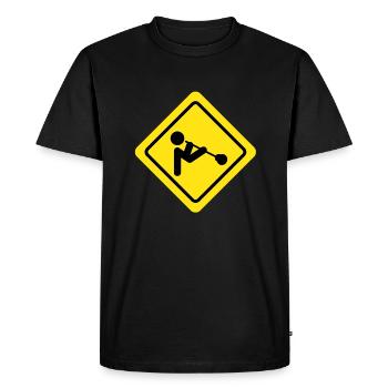 Cadeau drôle de chemise de souffleur de verre jaune - T-shirt Premium bio Homme - noir - Devant - Nico (187cm)