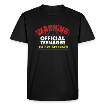 Cadeau T-Shirt Ado 13 ans Officiel - T-shirt Premium bio Homme - noir - Devant - Nico (187cm)