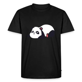 Panda - T-shirt Premium bio Homme - noir - Devant - Nico (187cm)