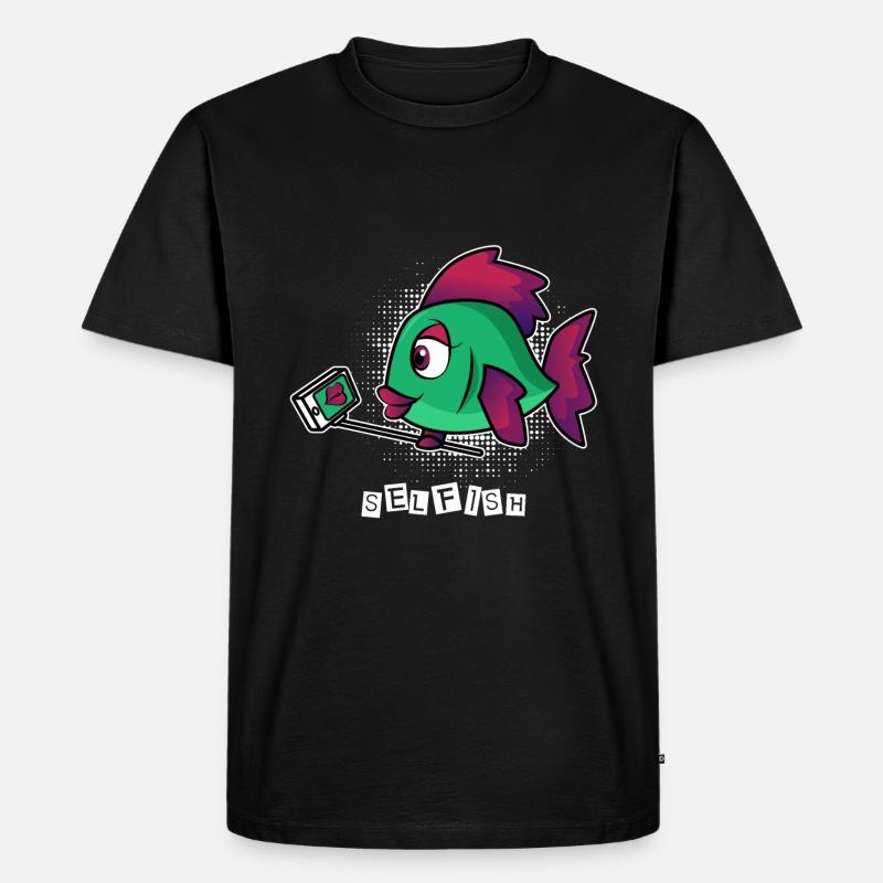 Selfish - Männer Premium Bio T-Shirt - Schwarz