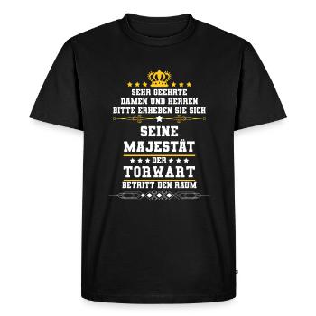 Gardien de but - T-shirt Premium bio Homme - noir - Devant - Nico (187cm)