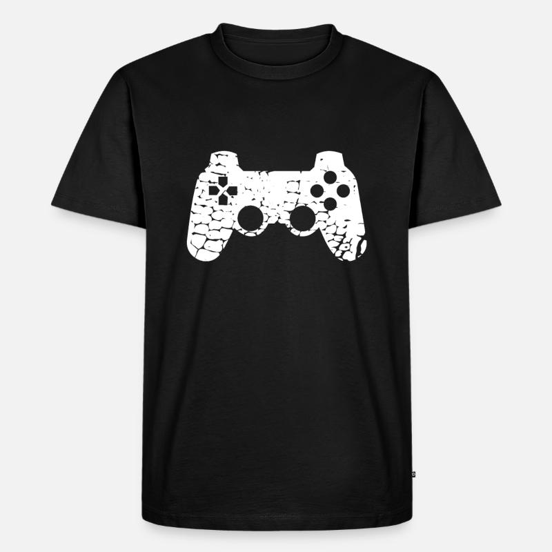 Controller - Männer Premium Bio T-Shirt - Schwarz