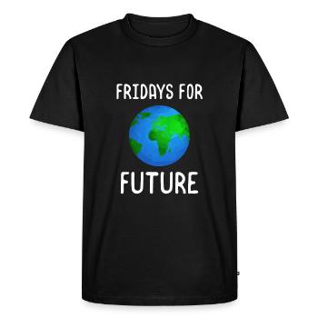 Fridays For Future Changement climatique Démonstration - T-shirt Premium bio Homme - noir - Devant - Nico (187cm)