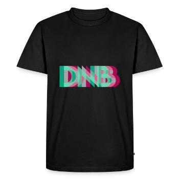 Drum and bass music logo electro - Men's Premium Organic T-Shirt - black - Front - Nico (187cm)