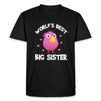 big sister - Men's Premium Organic T-Shirt - black - Front - Nico (187cm)