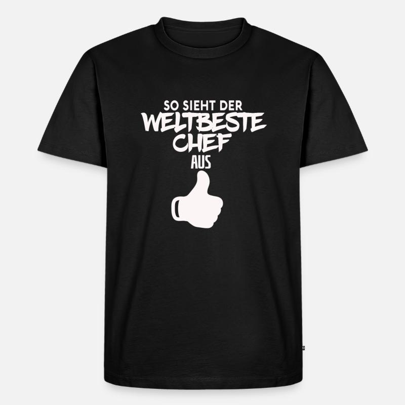 chef - Männer Premium Bio T-Shirt - Schwarz