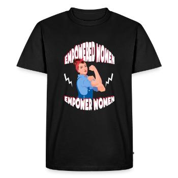 Empower women - Men's Premium Organic T-Shirt - black - Front - Nico (187cm)