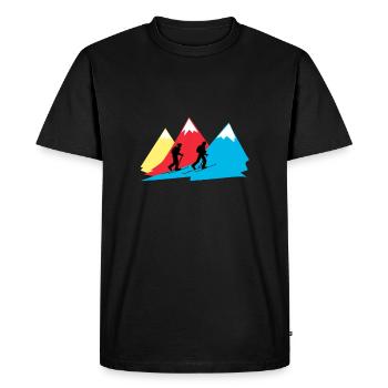 Ski tour touring ski ski skier tourer tour - Men's Premium Organic T-Shirt - black - Front - Nico (187cm)