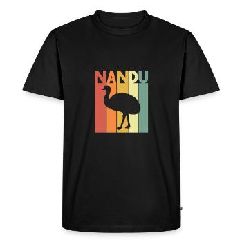 Ratite eggs animal ostrich bird rhea - Men's Premium Organic T-Shirt - black - Front - Nico (187cm)