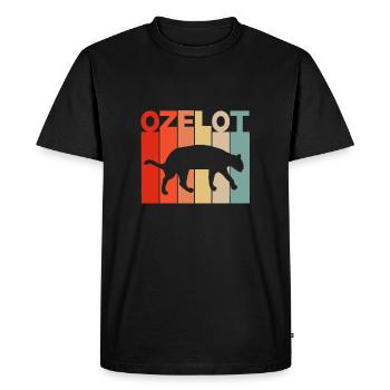 Ozelot Design Ocelot Baby Retro Cats Owner - Men's Premium Organic T-Shirt - black - Front - Nico (187cm)