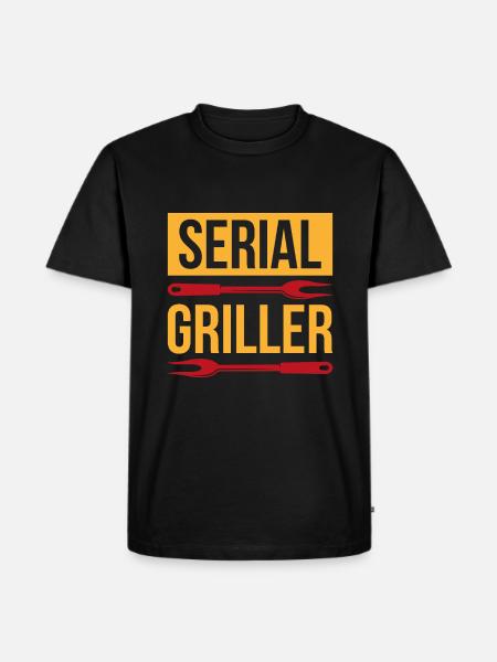 Barbecue barbecue serial chef - T-shirt Premium bio Homme - noir