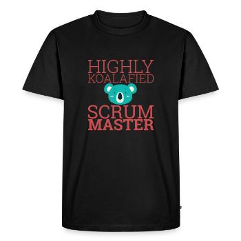 "Scrum Master Koalafied | " Scrum Master"" - Men's Premium Organic T-Shirt - black - Front - Nico (187cm)