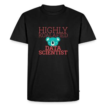"Data Scientist Koalafied | Data Scientist" - Men's Premium Organic T-Shirt - black - Front - Nico (187cm)