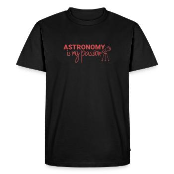 "Astronomy Passion | Astronomy" - Men's Premium Organic T-Shirt - black - Front - Nico (187cm)