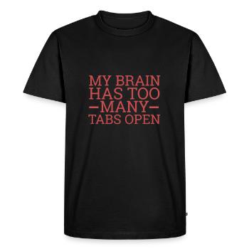 "Brain Tabs | Computer Science" - Men's Premium Organic T-Shirt - black - Front - Nico (187cm)