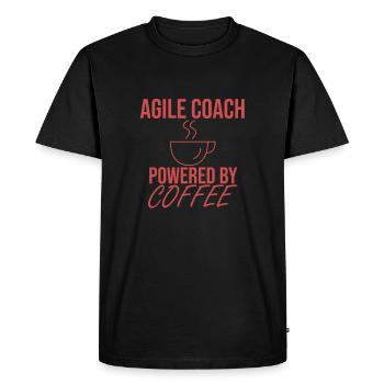 "Agile Coach Coffee | Agile" - Men's Premium Organic T-Shirt - black - Front - Nico (187cm)