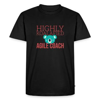 "Agile Coach Koalafied | Agile" - Men's Premium Organic T-Shirt - black - Front - Nico (187cm)