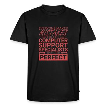 "Computer Support Specialist Perfect | IT Support" - Men's Premium Organic T-Shirt - black - Front - Nico (187cm)