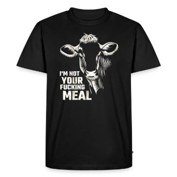 Je ne suis pas ton putain de repas - T-shirt Premium bio Homme - noir - Devant - Nico (187cm)