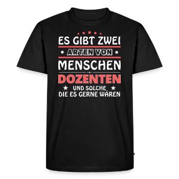 Cadeau de conférencier - Deux types de... Concevoir - T-shirt Premium bio Homme - noir - Devant - Nico (187cm)