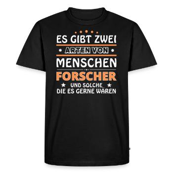 Cadeau de l’explorateur - Deux types de... Concevoir - T-shirt Premium bio Homme - noir - Devant - Nico (187cm)