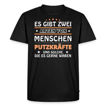 Cadeau nettoyant - Deux types de... Concevoir - T-shirt Premium bio Homme - noir - Devant - Nico (187cm)
