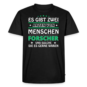 Cadeau de l’explorateur - Deux types de... Concevoir - T-shirt Premium bio Homme - noir - Devant - Nico (187cm)