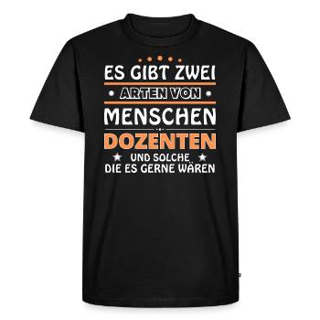 Cadeau de conférencier - Deux types de... Conception - T-shirt Premium bio Homme - noir - Devant - Nico (187cm)