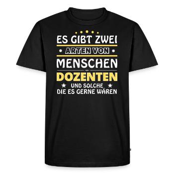 Cadeau de conférencier - Deux types de... Concevoir - T-shirt Premium bio Homme - noir - Devant - Nico (187cm)