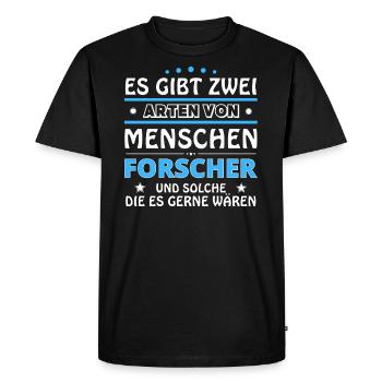 Cadeau de chercheur - Deux types de...Conception - T-shirt Premium bio Homme - noir - Devant - Nico (187cm)