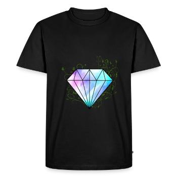 Diamant Efeu Zweige Edelstein Schmuck Juwel Ranke - Männer Premium Bio T-Shirt - Schwarz - Vorne - Nico (187cm)