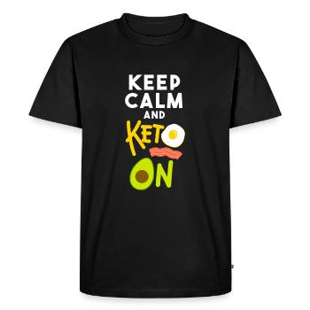 Keto sur cadeau régime alimentaire cétogène - T-shirt Premium bio Homme - noir - Devant - Nico (187cm)