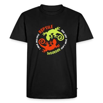 J'adore les lézards dragons barbus - T-shirt Premium bio Homme - noir - Devant - Nico (187cm)