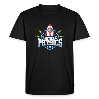Particle physicist t-shirt science research - Men's Premium Organic T-Shirt - black - Front - Nico (187cm)