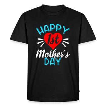 Premier cadeau fête des mères enfants famille maman - T-shirt Premium bio Homme - noir - Devant - Nico (187cm)