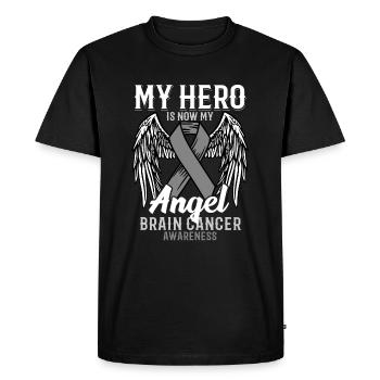 Lutte contre le cancer don d'espoir cancer du cerveau - T-shirt Premium bio Homme - noir - Devant - Nico (187cm)