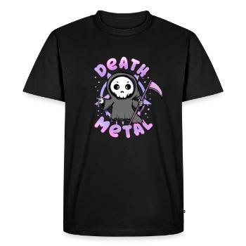 Death Metal Grim Reaper Death Pastel Goth sombre - T-shirt Premium bio Homme - noir - Devant - Nico (187cm)