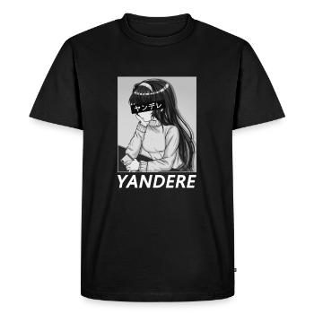 Yandere Anime Japan Manga Girl Comic Cute - T-shirt Premium bio Homme - noir - Devant - Nico (187cm)