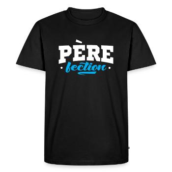 Père-fection - T-shirt Premium bio Homme - noir - Devant - Nico (187cm)