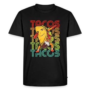 Dabbing Taco Cinco de Mayo Funny Tacos - Men's Premium Organic T-Shirt - black - Front - Nico (187cm)