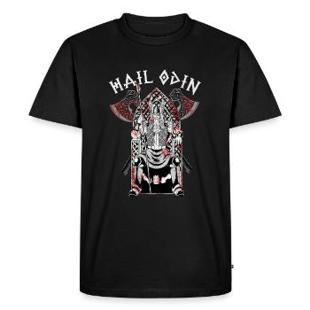 Hail Odin Warrior Valhalla Beard Heide Pride Honor - T-shirt Premium bio Homme - noir - Devant - Nico (187cm)