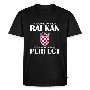 Hrvatska funny Croatia gift idea Croatia - Men's Premium Organic T-Shirt - black - Front - Nico (187cm)