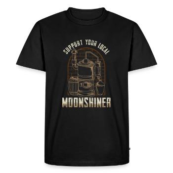 Support Your Local Moonshiner - Schnaps Cadeaux - T-shirt Premium bio Homme - noir - Devant - Nico (187cm)