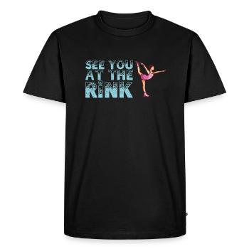 See You At The Rink - Figure Skating Gift - Men's Premium Organic T-Shirt - black - Front - Nico (187cm)