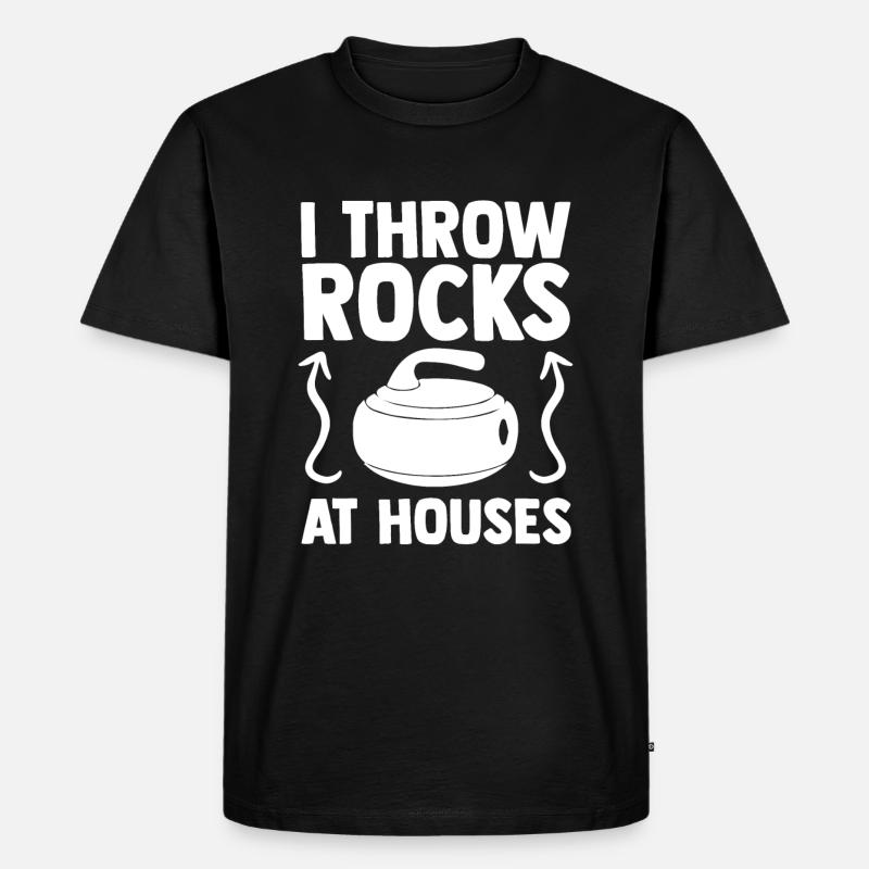 Curling - Männer Premium Bio T-Shirt - Schwarz