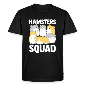 Hamsters Hamsters Hamsters amateurs de hamsters - T-shirt Premium bio Homme - noir - Devant - Nico (187cm)